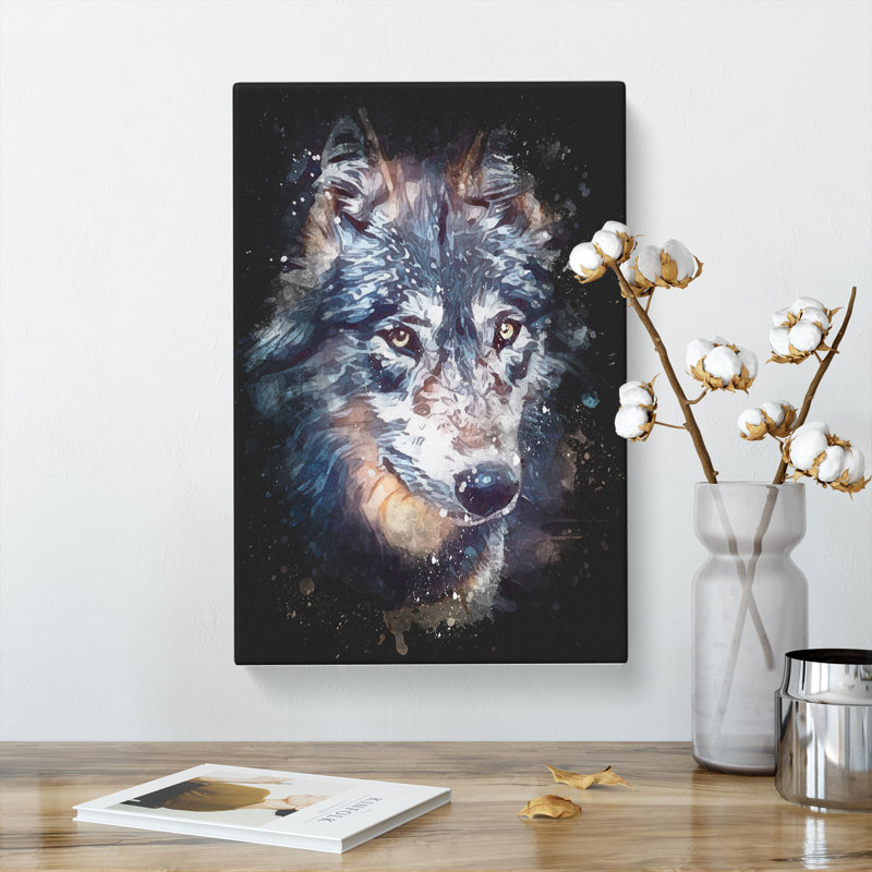 The Eyes of a Wolf - Wrapped Canvas, 76cm H x 50cm W x 3cm D