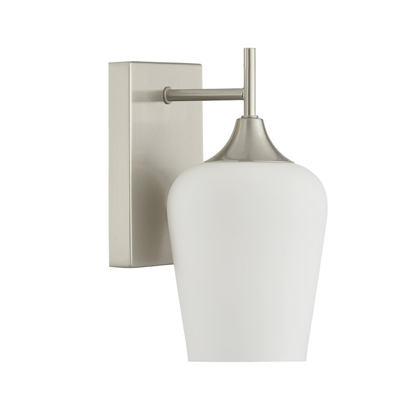 Applique murale articulée 1 lumière Breena, Nickel satiné, White