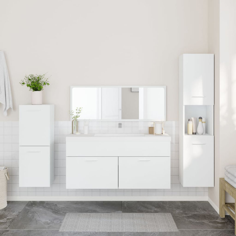 Britteni Bathroom Storage Furniture Set, White