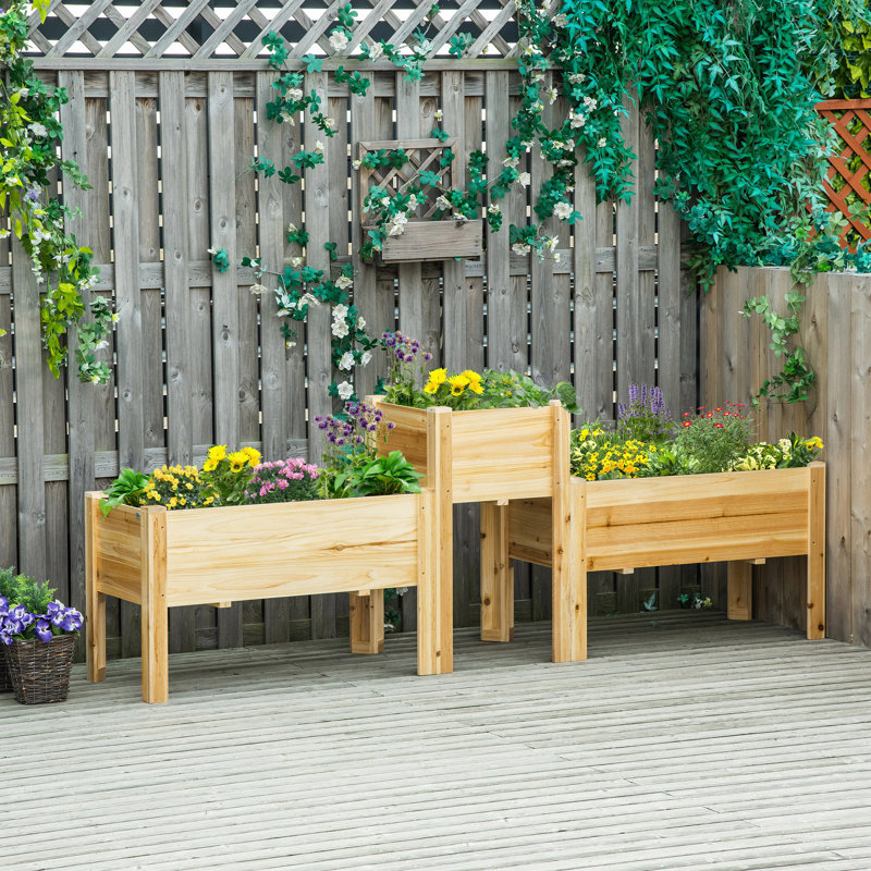 Wooden Elevated Planter Box
