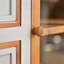 Buffet en bois massif brun et blanc