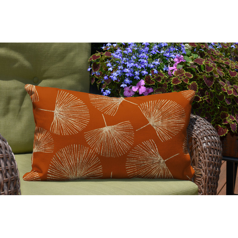 Coussin lombaire intérieur / extérieur Joba Dandilion, Orange / or