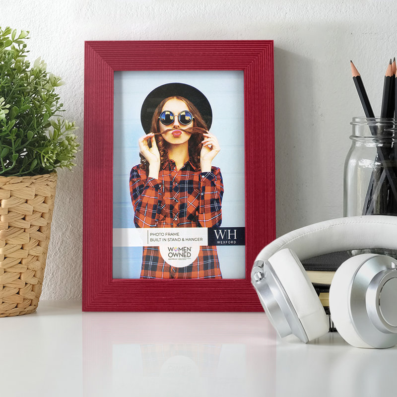Cadre photo en bois Apolline, 3 po x 5 po, Bourgogne