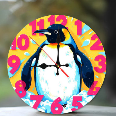 Horloge murale pingouin