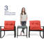 Ensemble de conversation à assise profonde et coussins 3 pièces-921016440