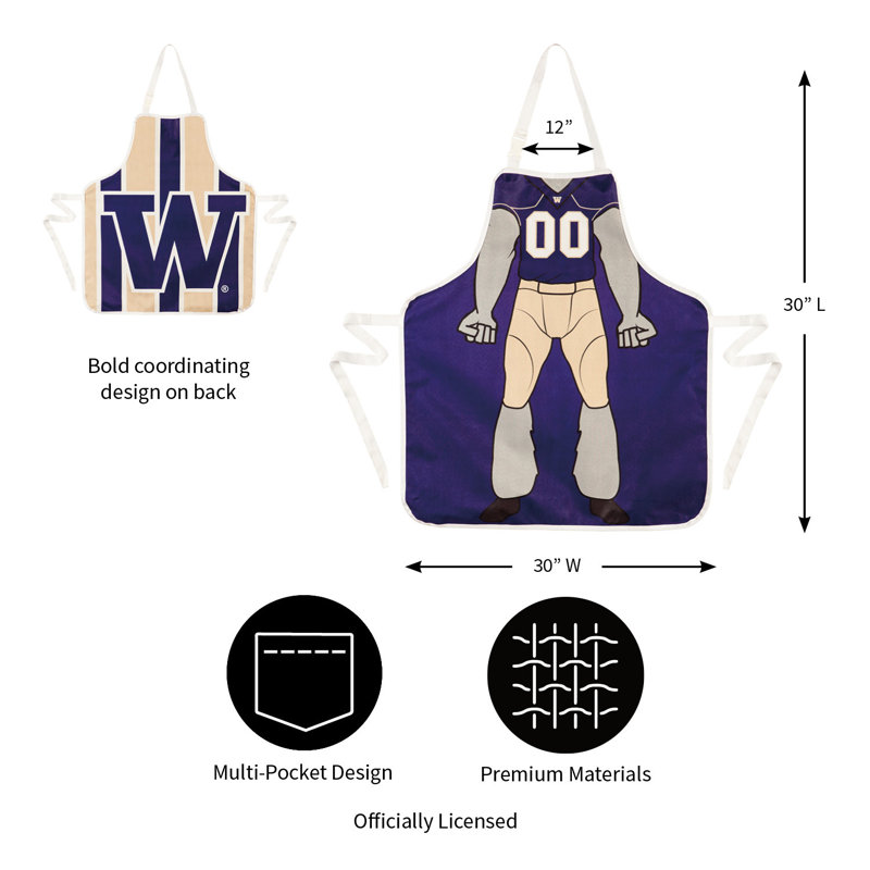 No Pattern Bib Apron, University Of Washington