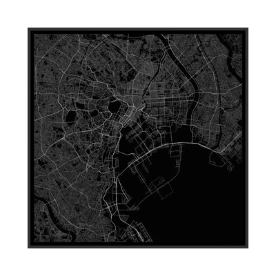 « tokyo routes », impression sur toile tendue grise