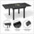 4 - Person Aluminum Patio Dining Set with Extendable Table and Folded Reclining Armchairs-1182092668