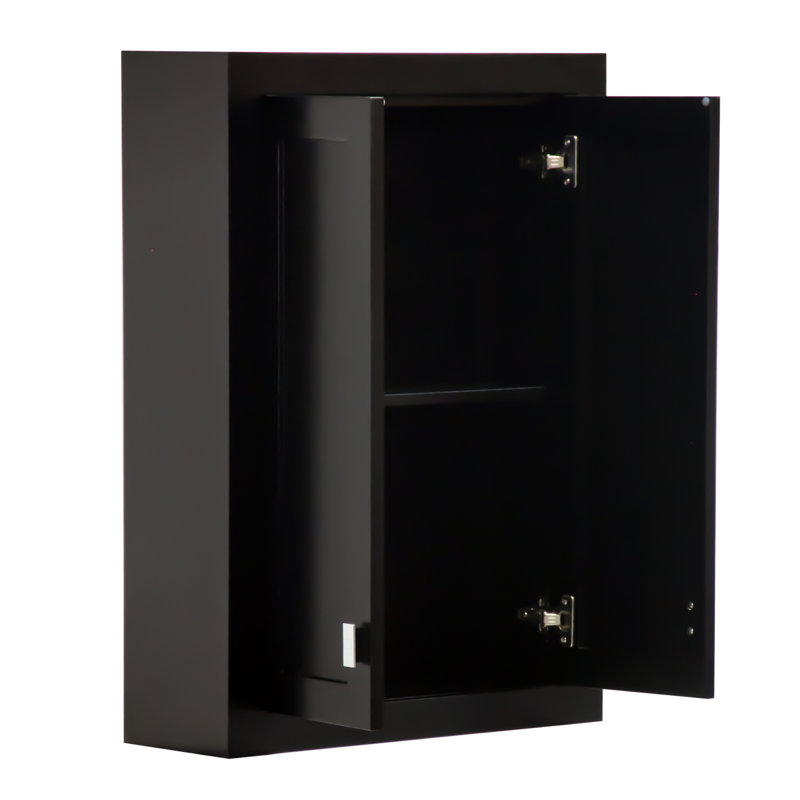 Higuera Solid Wood Bathroom Cabinet, Espresso, 1