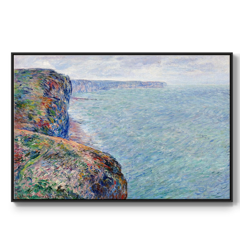 La mer vue des falaises de Fecamp, 1881, H 17 po x l 25 po x P 2 po, Noir