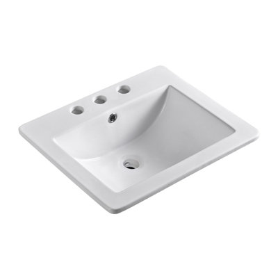 Plateau de meuble-lavabo simple 21 po blanc