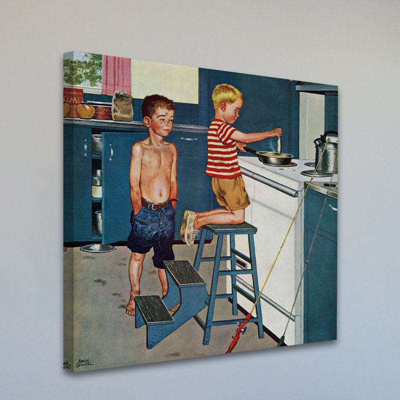 Small Fry by Amos Sewell - Wrapped Canvas Painting, 61cm H x 61cm W