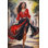 Walking Beautiful Woman Patterned Woven Base Rug
