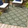 Amora Traditional Mediterranean Tile Design Green/Cream Indoor/Outdoor Rug