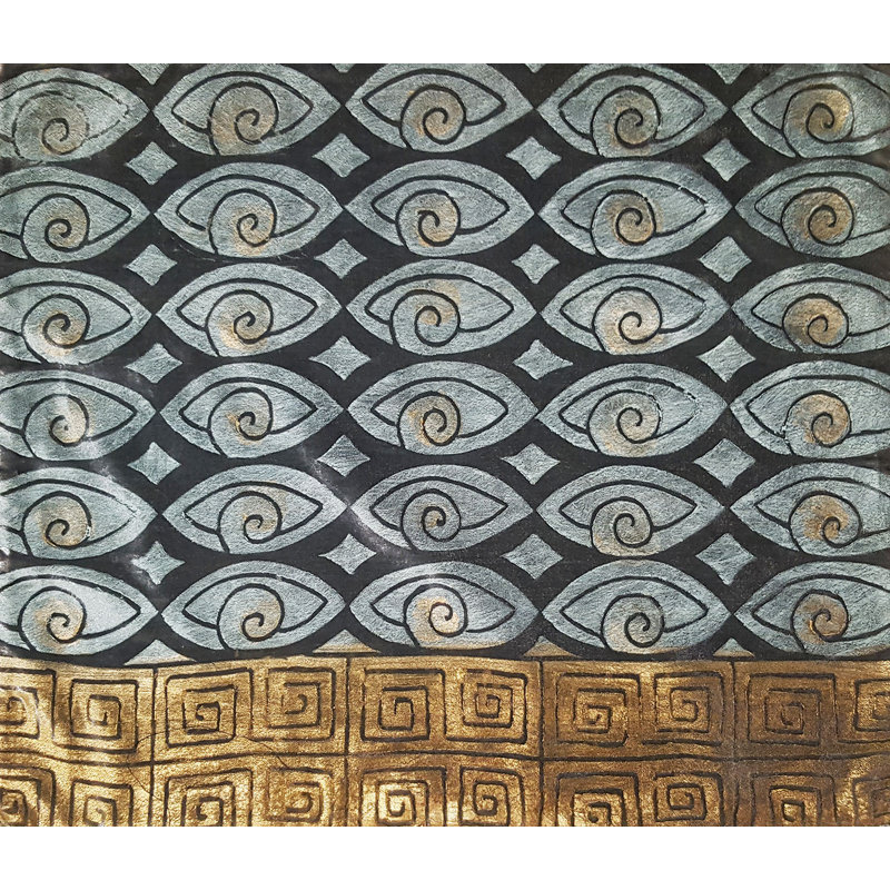 Greek Meander Velvet Rectangular Pillow Cover, 19" x 24"