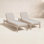 Amina 27" Acacia Patio Chaise Lounge Set
