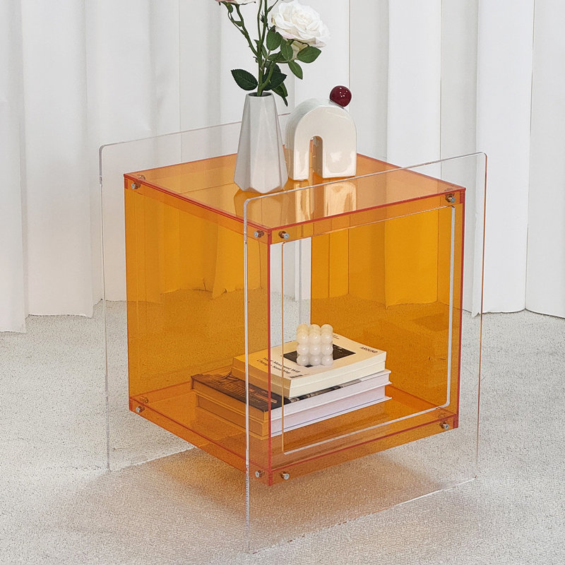 Frame End Table, Orange