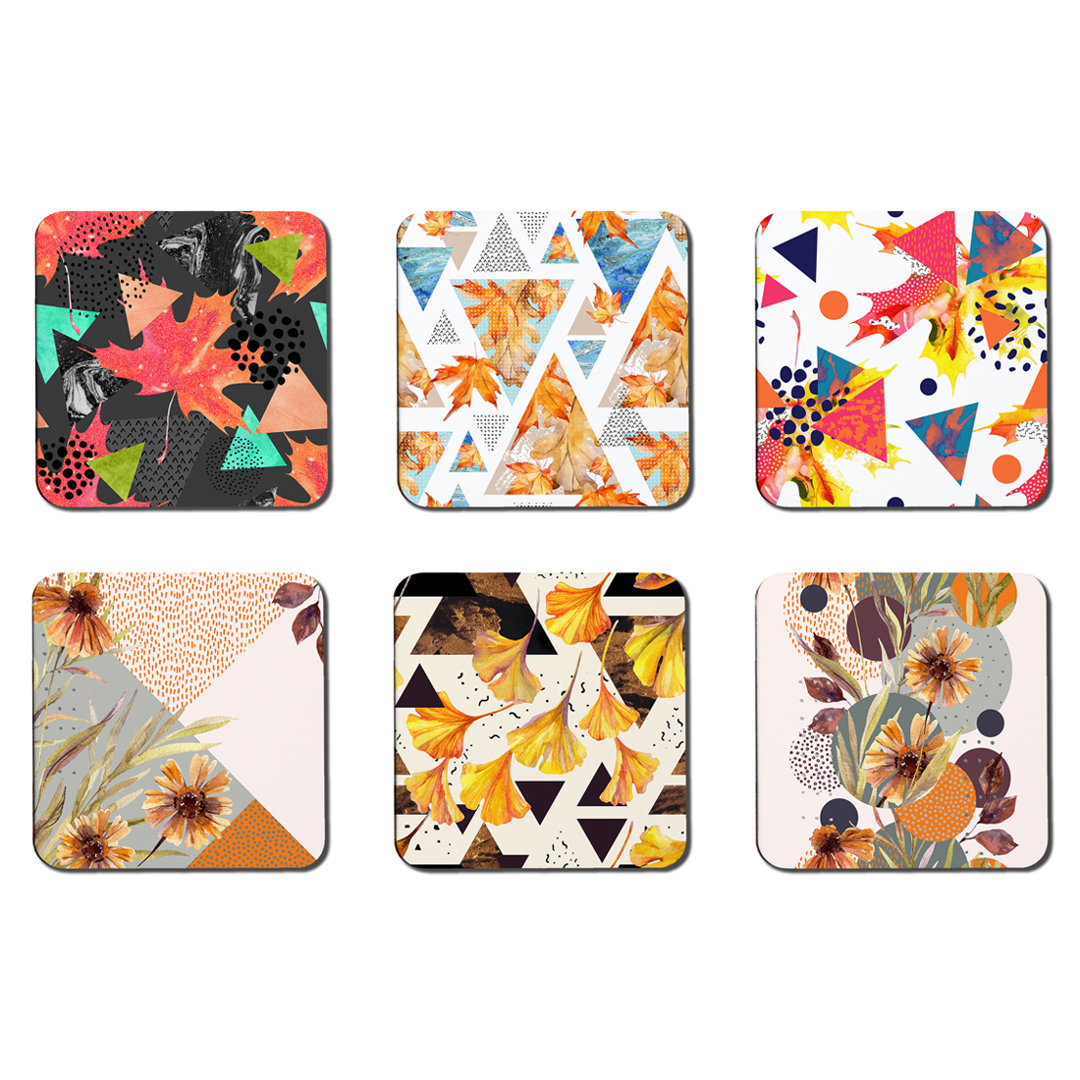 Square 6 Piece Coaster Set