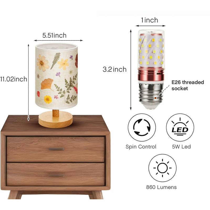 Petite lampe de table Vintage Boho