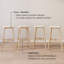 Tabouret de bar tapissier Beryl (30 po) - paquet de 4, similicuir blond / sésame-96615122-96615135-96615133