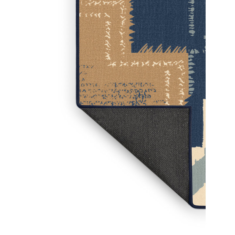 Tapis moelleux moelleux à imprimé bloc Adlai Global, 7 x 10