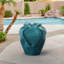 Fontaine d'extérieur 17 po glacée à la main avec lumières DEL et surface texturée-125893097