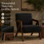 Fauteuil d'appoint rembourré avec cadre en bois incurvé ROvelia-133588833