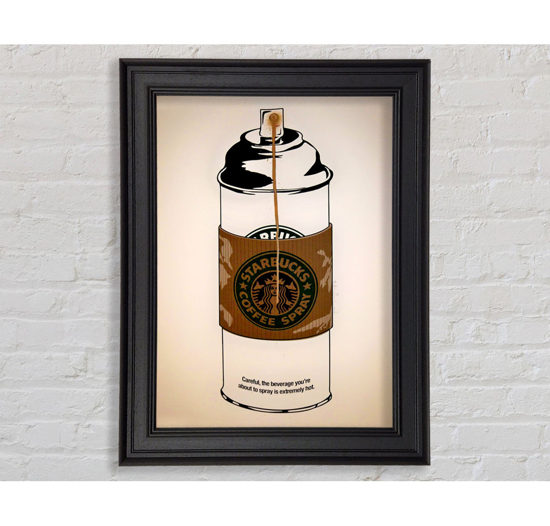 Gerahmtes Leinwandbild Starbucks Coffee Spray