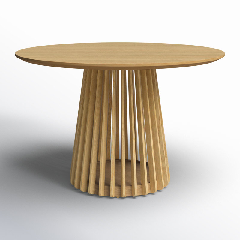 Burgal 47 " Round with Solid Wood Base Dining Table, Brown