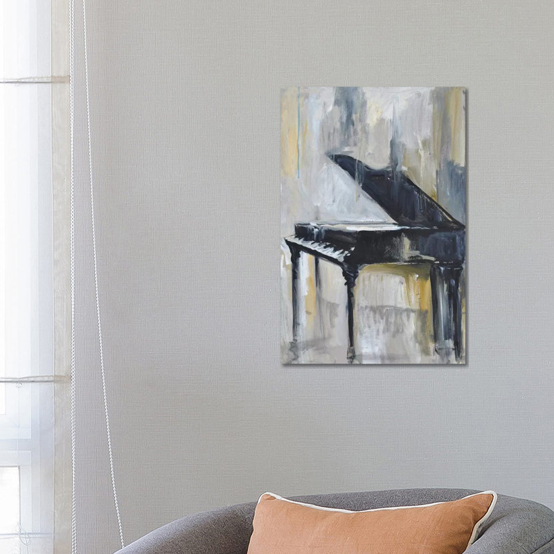Piano Gold 1 Piece Wrapped Canvas Painting, 66.04 cm H x 45.72 cm W x 3.175 cm D