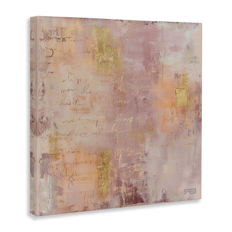 Composition with Glam Script Canvas Wall Art by RB, 17" H x 17" W