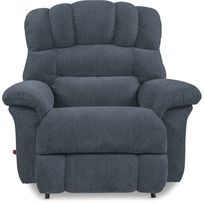 Randell Oversized Manual Rocking Recliner, Navy/Blue