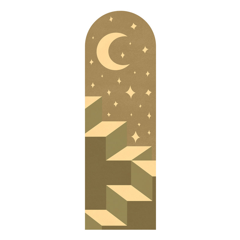 Celestial Green and Gold Stairway to the Stars Archway Wall Decal
