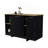 Mercury Kitchen Island With Spacious Countertop, Double Door Cabinets, And 2 Open Storage Shelves-42915800