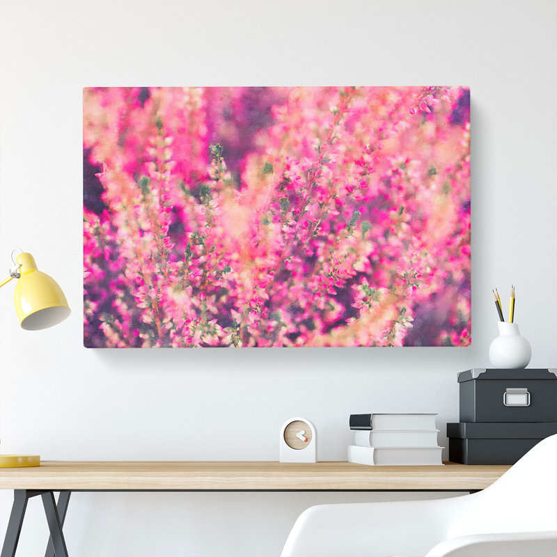 Pink Heather - Wrapped Canvas, 35cm H x 50cm W x 3cm D