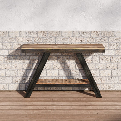 46" Distressed Solid Wood Console Table