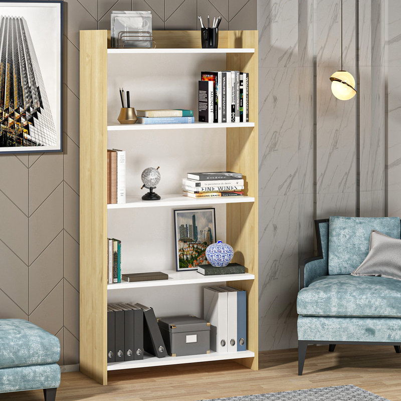 Bibliothèque standard H 59,1 "x l 25", Saphir / blanc