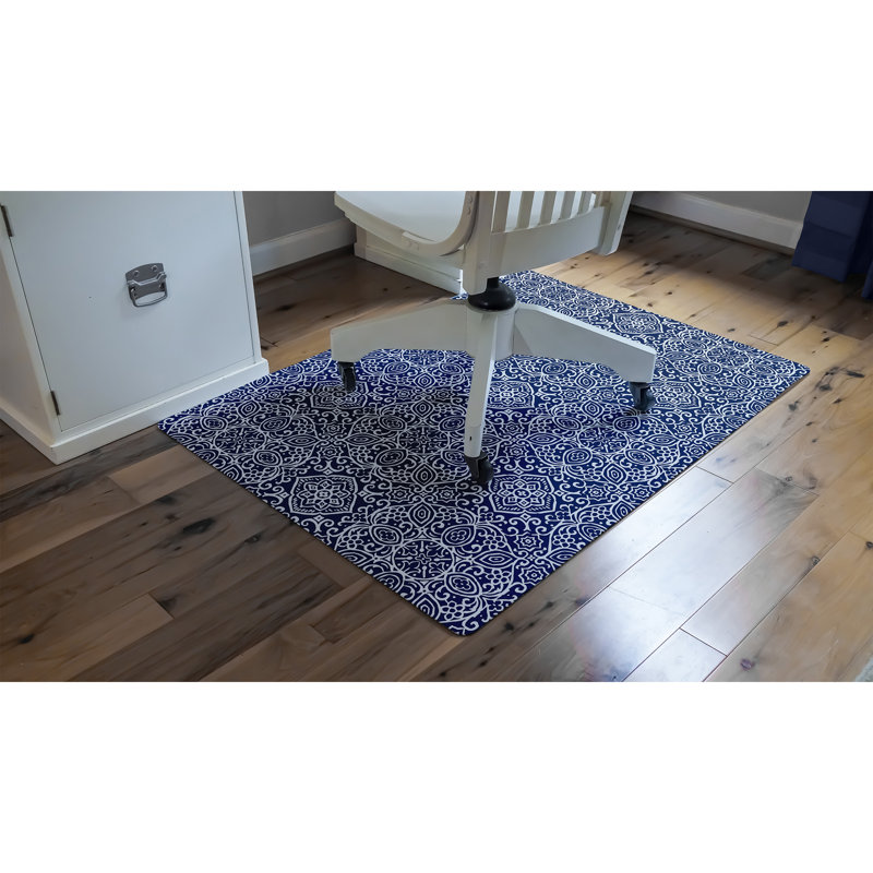 Tapis de bureau 9 à 5 Arabesque 35 po x 47 po Arabesque, Bleu