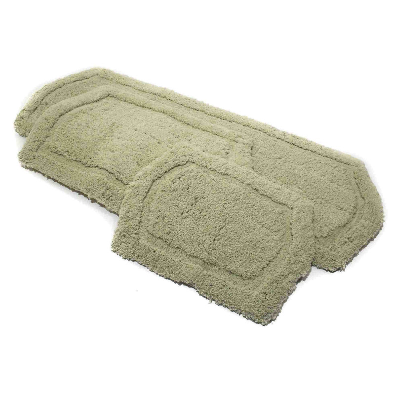 Ensemble de tapis pour salle de bain Joni, Sauge