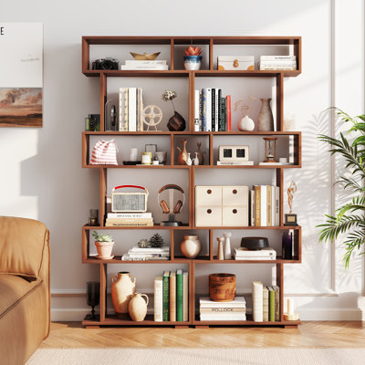 2 tablettes de rangement à 6 niveaux avec tablettes anti-basculement