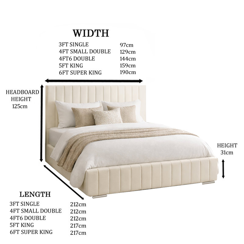 Morgana Upholstered Panel Bed Frame, Small Double (4'), Pink