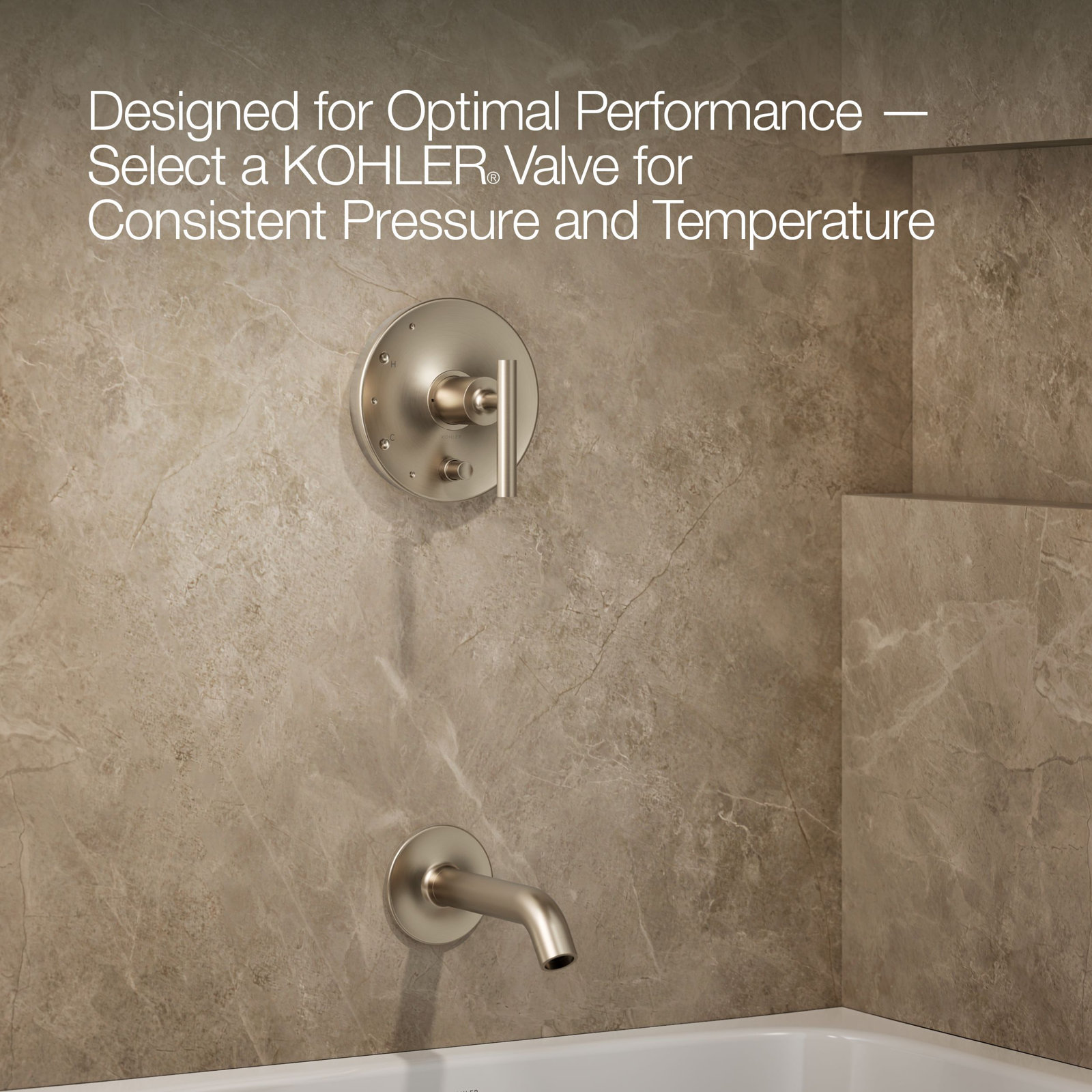 Purist Rite-Temp Bath and Shower Trim Set, Vibrant Brushed Bronze, Lever Handle