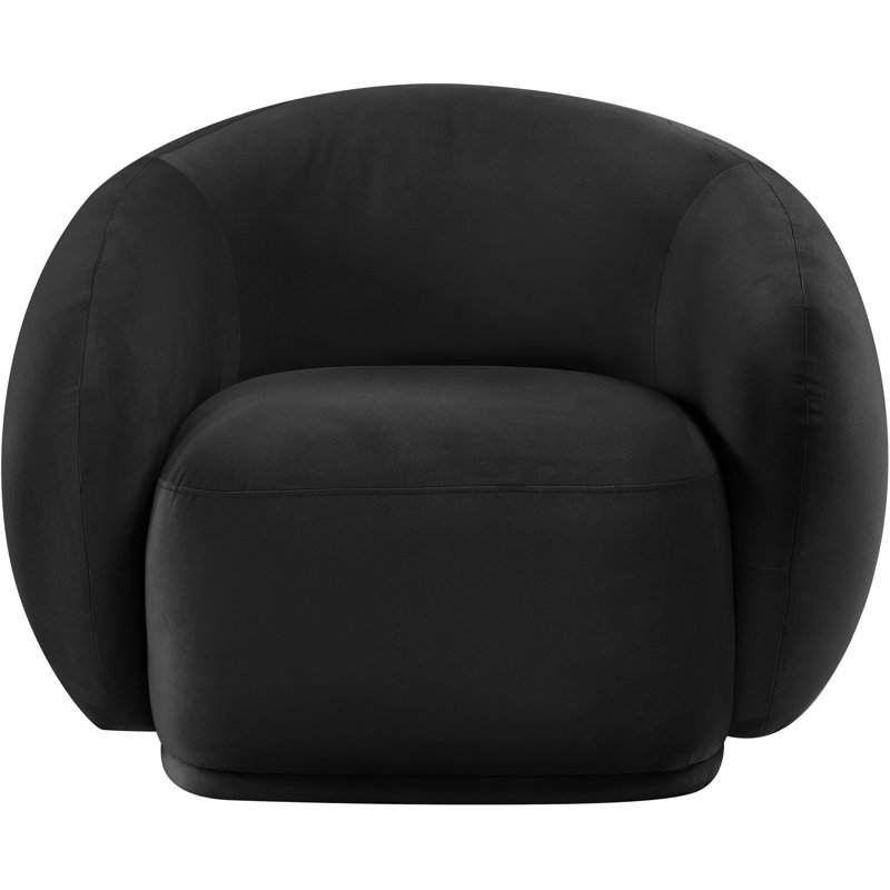 Emery Velvet Chair, Black Velvet