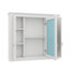 Armoire de salle de bain murale avec miroir, armoire à pharmacie avec 4 tablettes personnalisables, rangement au-dessus de la toilette-517239332
