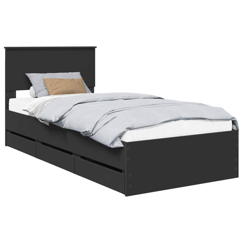 Bed, Black, Single (3')