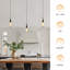  Luminaire suspendu moderne en verre à 3 lumières pour îlot de cuisine noir (ensemble de 3)-1440241466