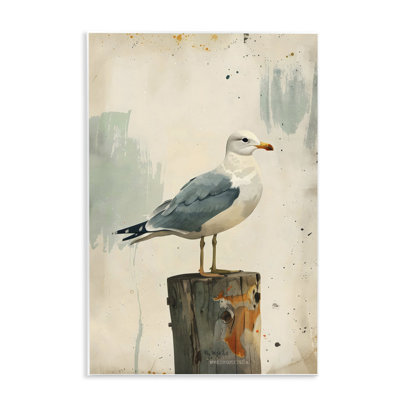 Mouette sur une plaque murale, design par LSR Creative Studio, H 15 po x l 10 po
