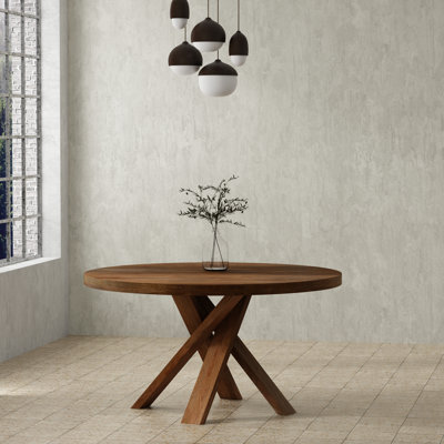 Arvis Solid Wood Contemporary 60'' Long Round Dining Table