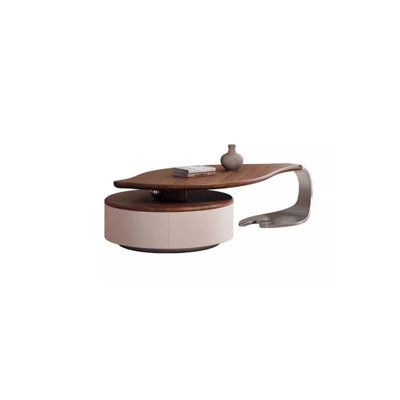 Modern Minimalist Leaf-Shaped Compact Coffee Table