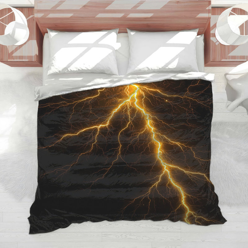 Electric Lightning Bolt Comforter, Twin